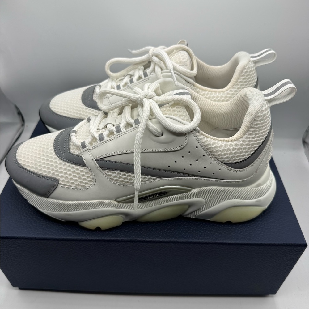 Dior White and Gray Men's Chunky Sneakers - Picture 3 of 7